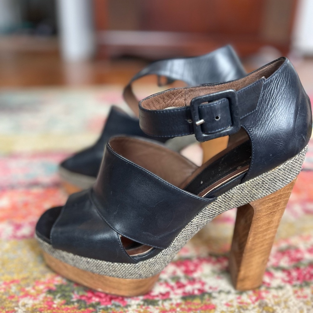 Marni F/W 2008 Tweed Wood Heels